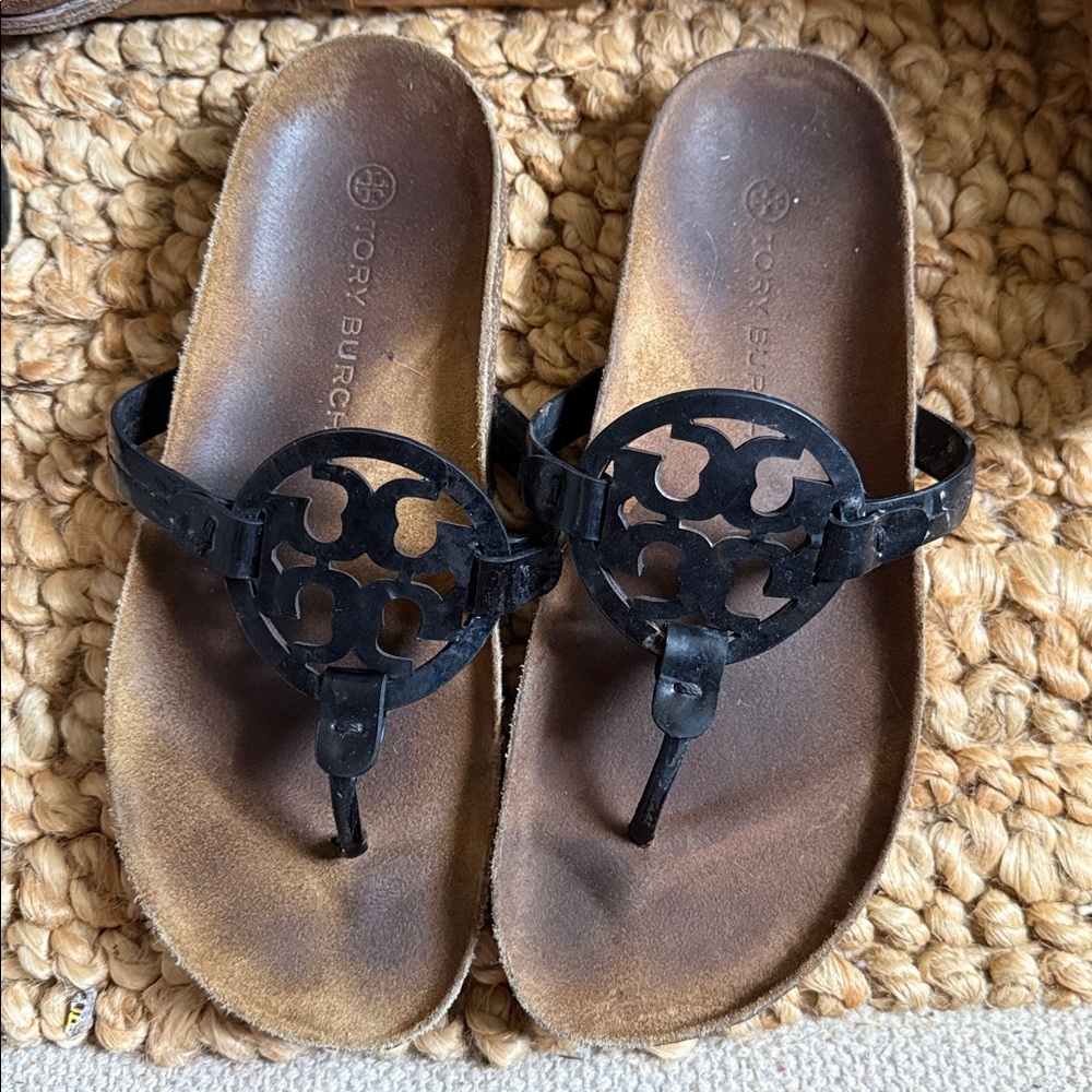 Tory Burch Miller Cloud Patent Leather Cork Sandals